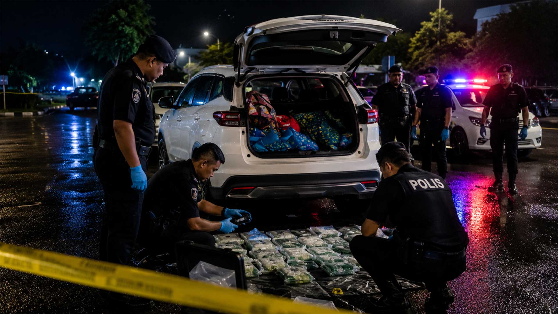 Laporan Cubaan Pecah Kereta Bongkar Rampasan Syabu RM3.85 Juta – Dua Lelaki Ditahan
